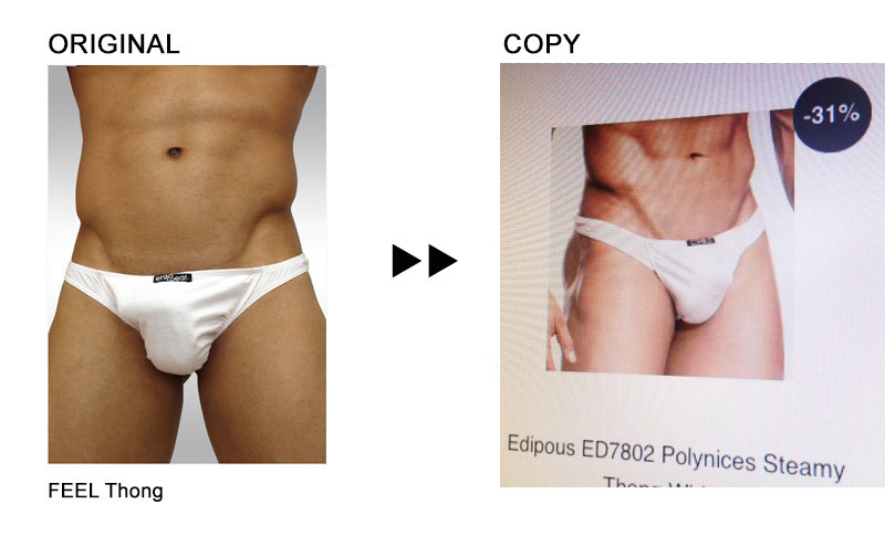 Edipous underwear by Skiviez/Mensuas copycat of Ergowear feel bikini white